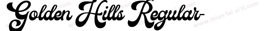 Golden Hills Regular字体转换